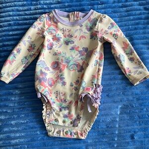 RuffleButts one piece zip/snap swimsuit